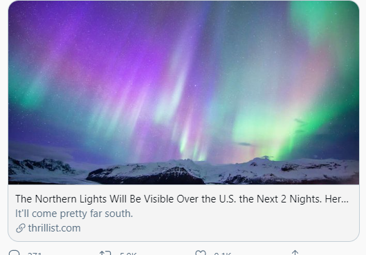 (4/4) We hope the media understands the value in conveying the uncertainty about forecasting aurora to the public going forward and will be careful to consult space weather professionals before making claims that are seen by millions of people.  @Thrillist  @dlukenelson