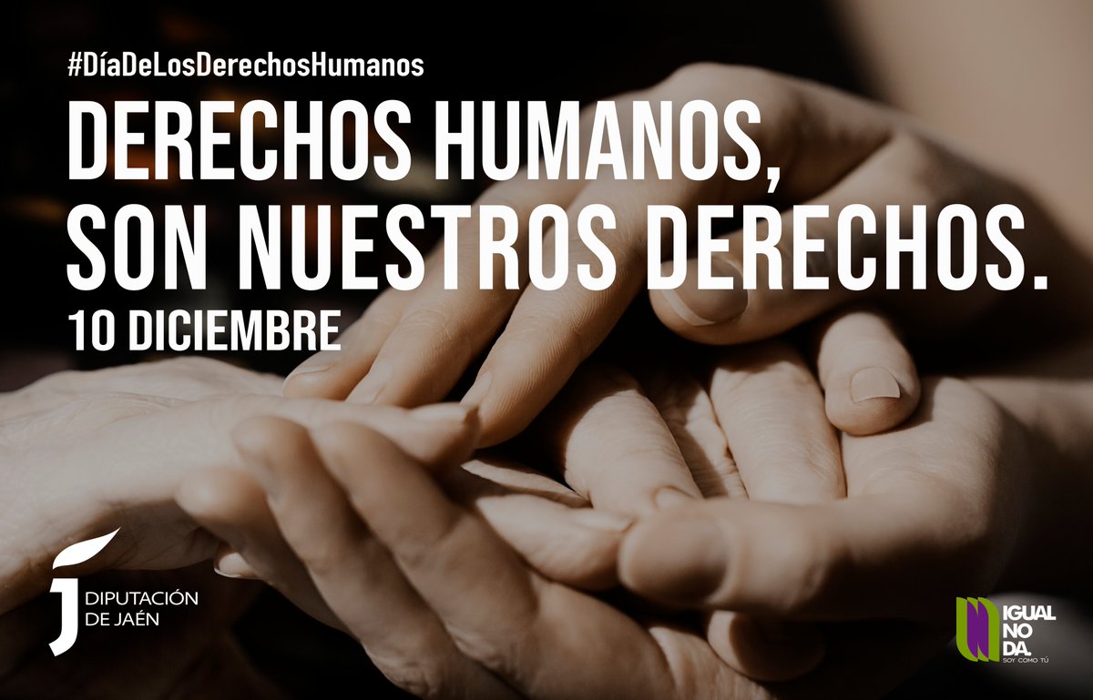 Como cada 10 de diciembre, <a href="/dipujaen/">Diputación de Jaén</a> de Jaén se suma a la celebración del Día de los Derechos Humanos.
#DiaDeLosDerechosHumanos