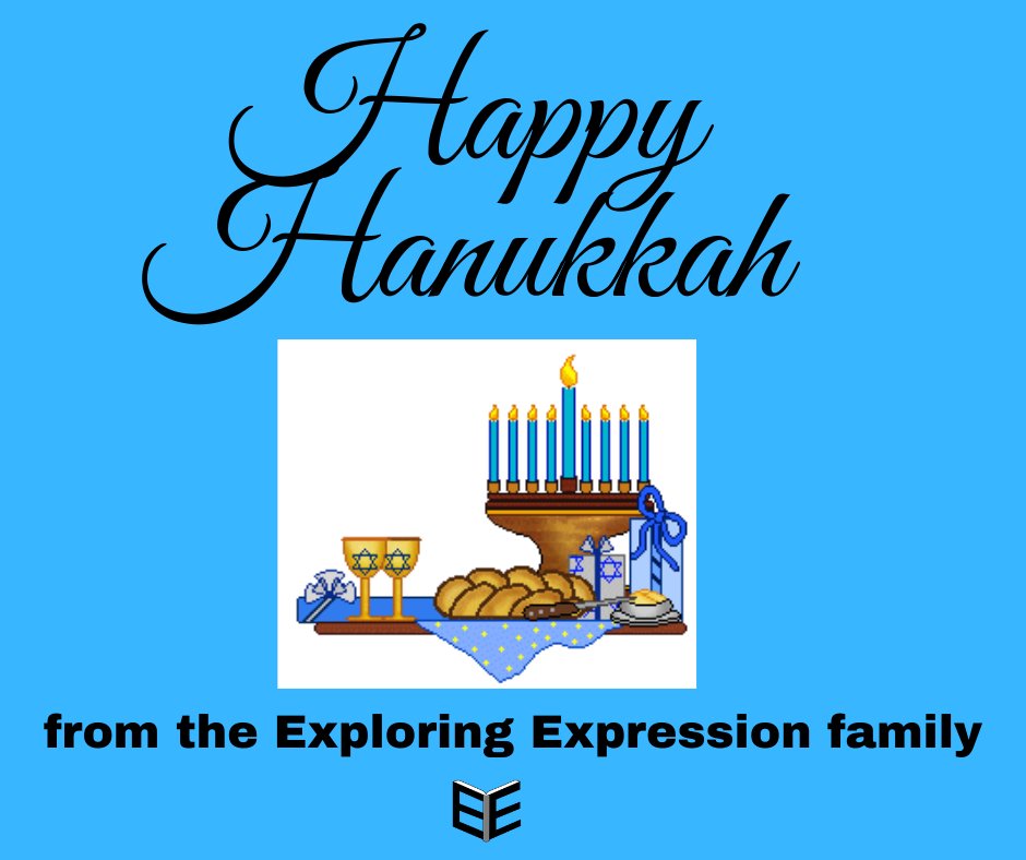 exexadmin's tweet image. “Hanukkah Sameach!”  Good food and good joy during this Festival of Lights.
#exploringexpression, #exploringexpressions, #homeschoolbooks, #learningcoach, #bookcoach, #raisingreaders,  #selfhelpbooks, #booklaunch, #recommendedbooks, #selfpublishing, #childrensbooks,