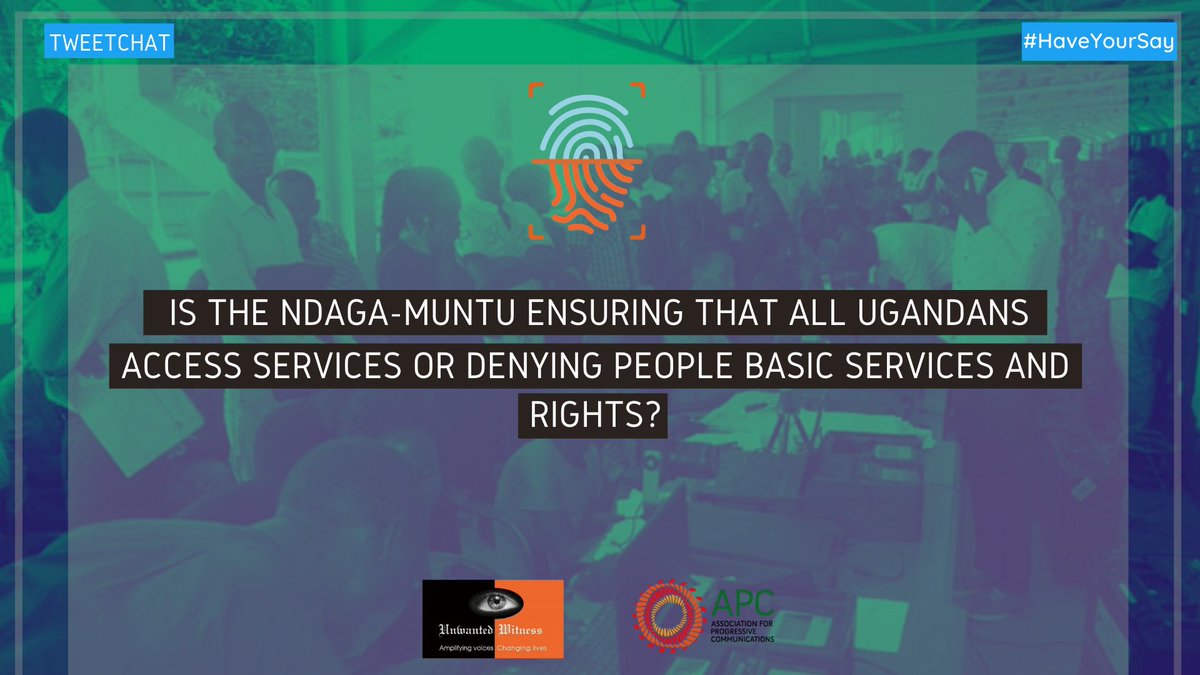 UnwantedWitness's tweet photo. Is the Ndanga-Muntu ensuring that all Ugandans can access services or denying people basic services and rights?
#HaveYourSay
#DigitalIIdentity
#HumanRightsDay
#GoodID https://t.co/xSOuoj3ojj