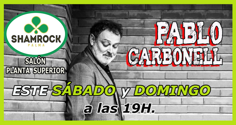 Entradas agotadas  para Pablo Carbonell <a href="/Carbonellsg/">Pablo Carbonell</a> este sábado en <a href="/ShamrockPalma/">Shamrock Palma</a> 1ª planta.  Últimas entradas para la sesión del domingo (19H): entradium.com/events/pablo-c…