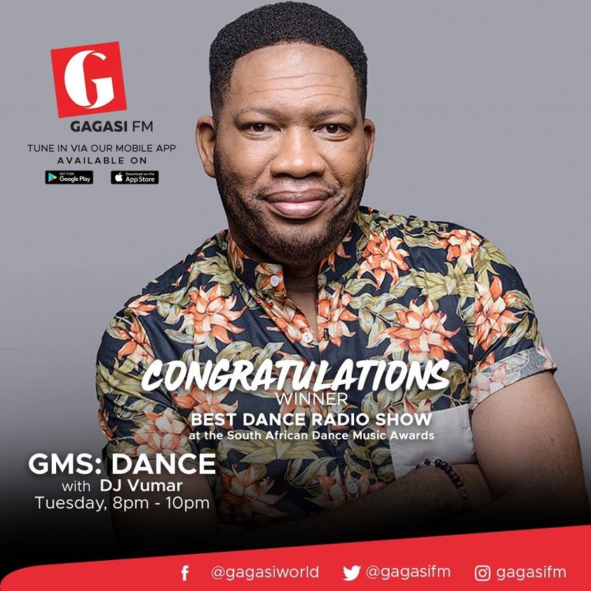 Congrats <a href="/DJVUMAR/">DJ VUMAR</a> , for winning ‘Best Dance Radio Show’ at the South African Dance Music Awards! Tune in to <a href="/gagasifm/">Gagasi FM</a> Music Session every Tuesday from 8pm – 10pm, featuring best in local and international dance music🕺.
#SADanceMusicAwards