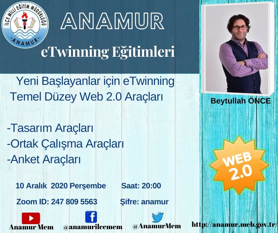 AnamurmemP's tweet photo. @BeytullahOnce 'nin sunumuyla Başlangıç düzeyinde #Web2.0 Araçları eğitimine herkesi bekliyoruz.
@MersinMEM @AdemKoca46 @mnuribasaran25 @eTwinningMersin @MersinMEMArGe @AnamurMem @lyasMercan4 https://t.co/m2yc9EASjK