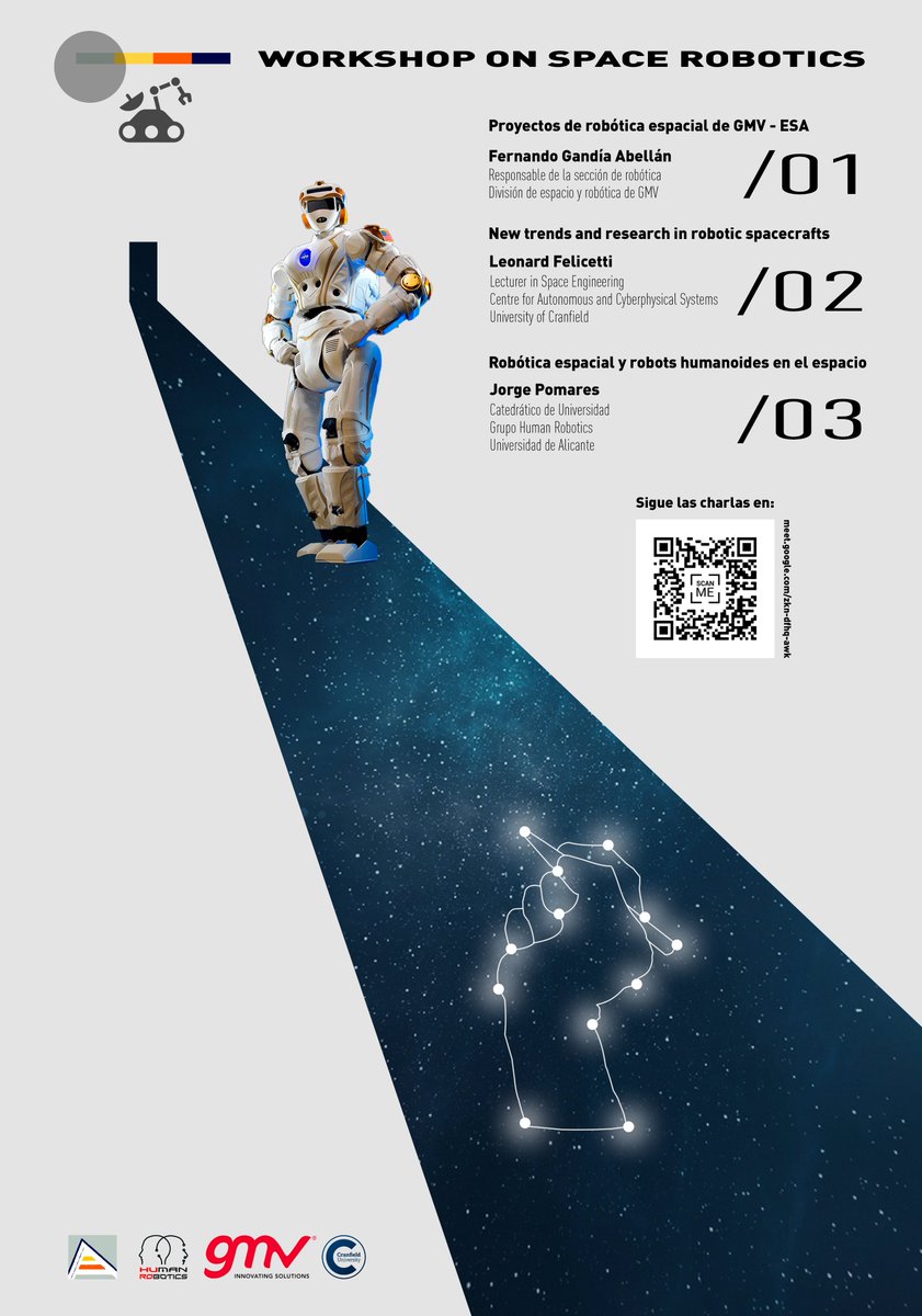 HUman RObotics (@humanroboticsua) on Twitter photo Don't miss the upcoming workshop on space robotics organized by <a href="/HUmanROboticsUA/">HUman RObotics</a> This workshop will show new developments of space robots by experts in the field. Workshop link (15th December at 16:00): meet.google.com/zkn-dfhq-awk <a href="/EPSAlicante/">EPS Alicante</a> <a href="/DFESTS/">D. Física, Enginyeria de Sistemes i T. del Senyal</a> #space #Robotics Don't miss the upcoming workshop on space robotics organized by <a href="/HUmanROboticsUA/">HUman RObotics</a> This workshop will show new developments of space robots by experts in the field. Workshop link (15th December at 16:00): meet.google.com/zkn-dfhq-awk <a href="/EPSAlicante/">EPS Alicante</a> <a href="/DFESTS/">D. Física, Enginyeria de Sistemes i T. del Senyal</a> #space #Robotics