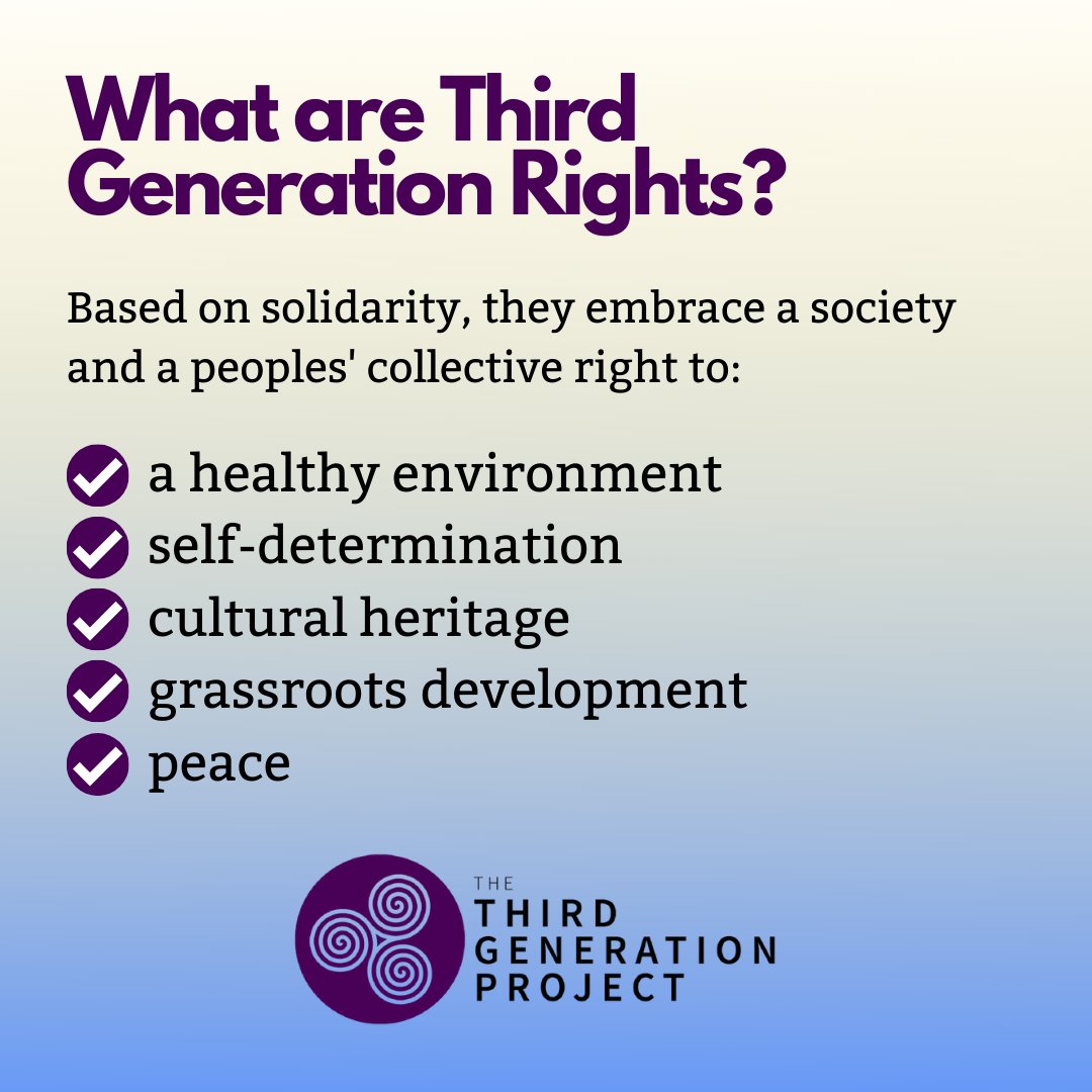 The Third Generation Project 🏴󠁧󠁢󠁳󠁣󠁴󠁿 on Twitter: "This #HumanRightsDay, we are proud to stand as for the lesser-known 'third generation' human rights, and to put these at heart of