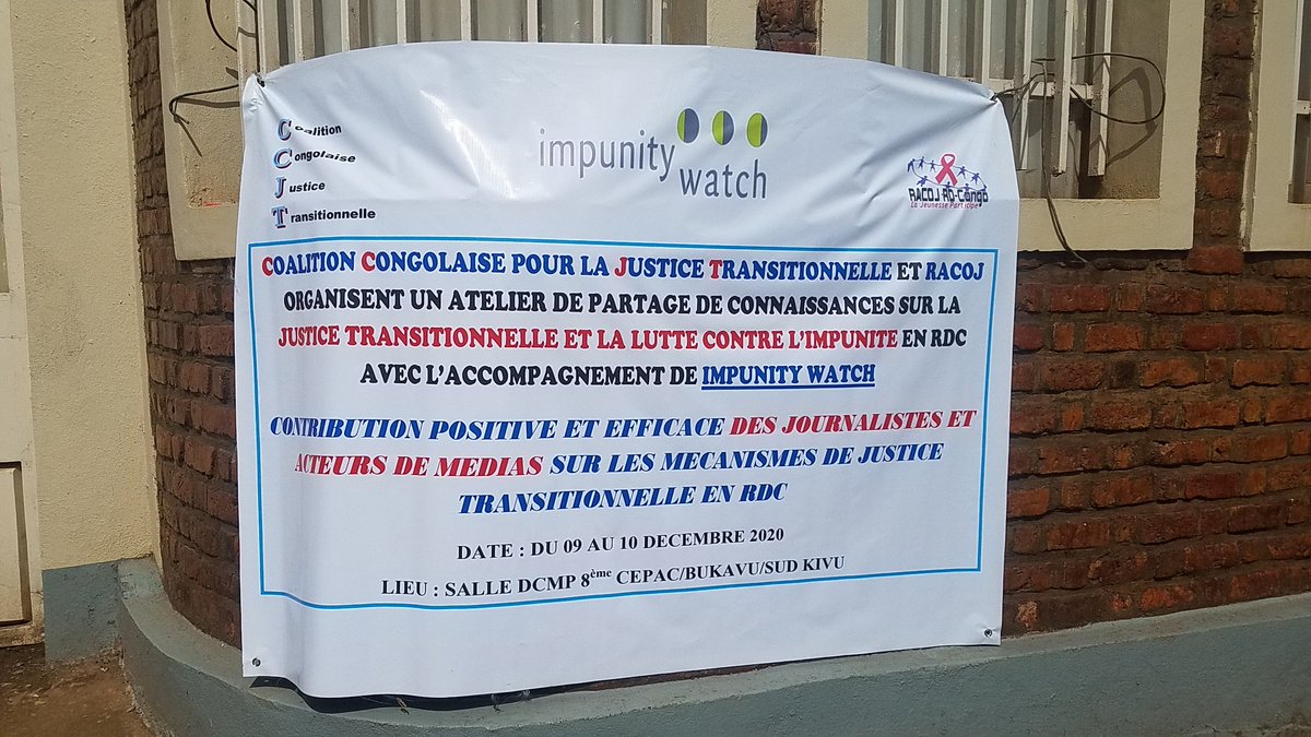 gentilkas's tweet photo. #RDC #Bukavu Des #journalistes et autres acteurs des #médias discutent sur comment ils peuvent contribuer positivement et efficacement aux processus de #justice_transitionnelle et lutte contre l'impunité en RDC.
@ImpunityWatch #CCJT #RACOJ https://t.co/WlsJsFwydy