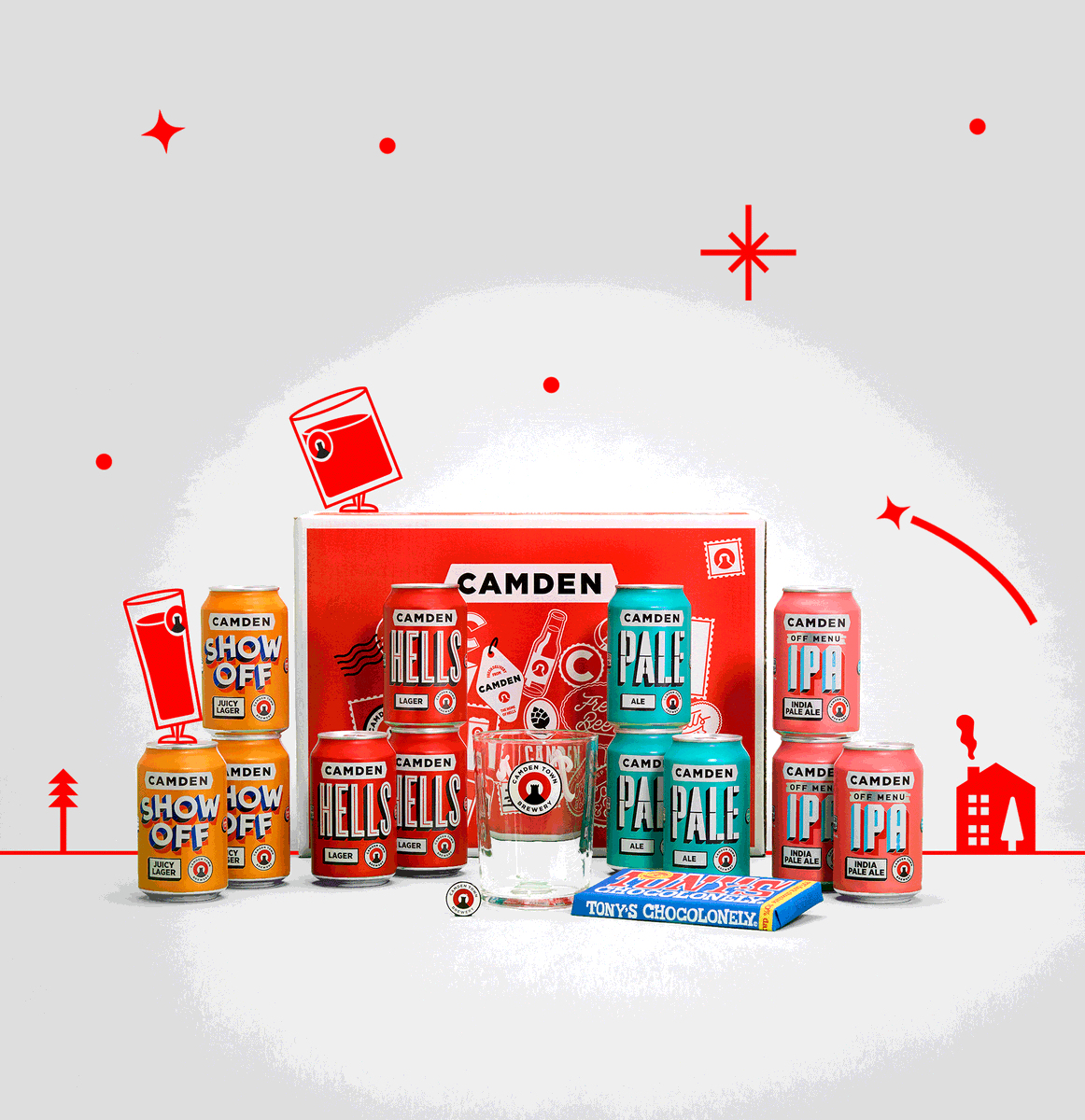 CamdenBrewery's tweet photo. Our Festive Gift Box is here!🎉No party? No problem. THIS is perfect gift to say CHEERS to one Hells of a year.
💌 Send to pals, family or your whole team. Order over 5 for free UK wide delivery for EVERY box. Yes, just like Santa🍻🍫
https://t.co/fAYG7LZqET https://t.co/R2O1VbBgan