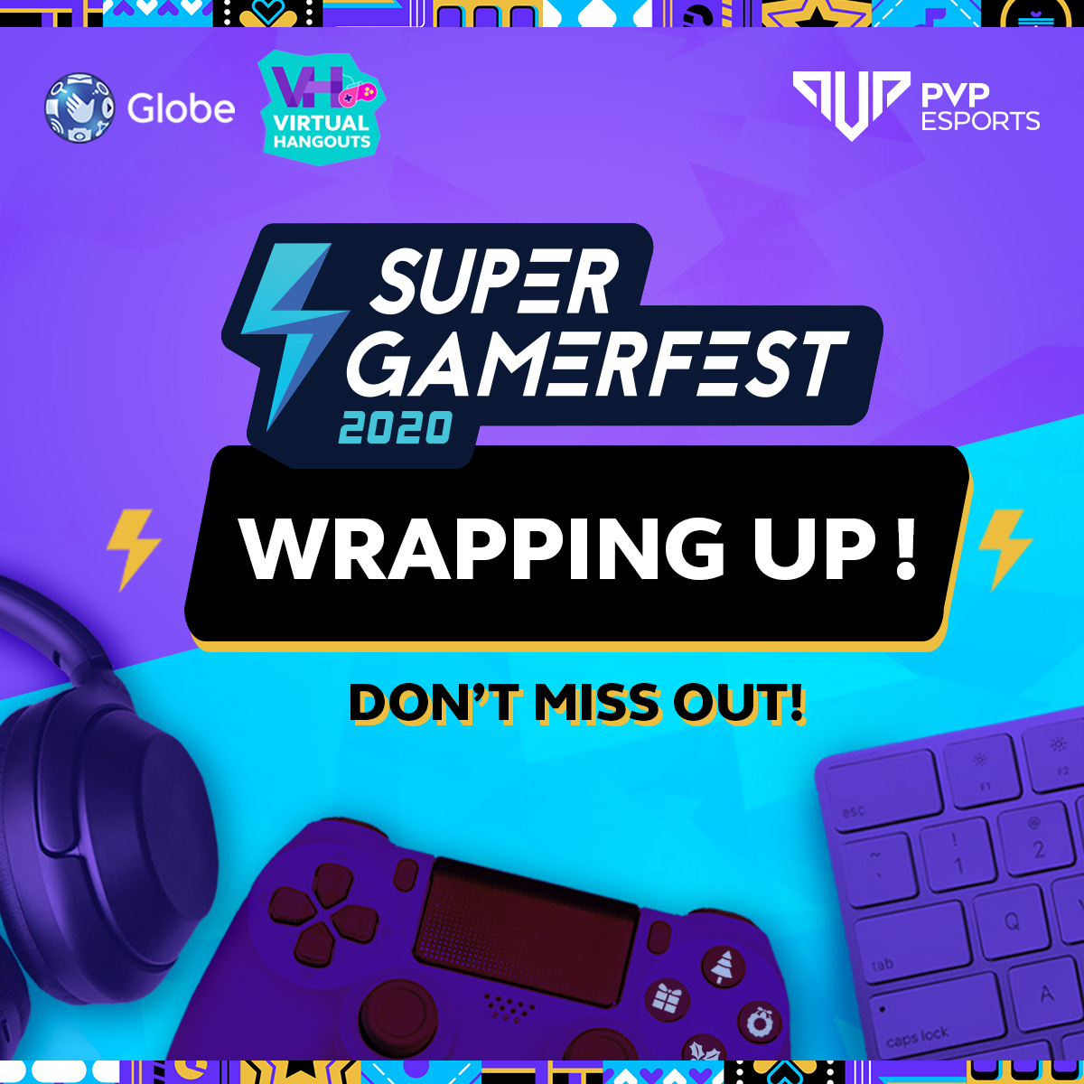 enjoyGLOBE's tweet photo. It’s your last chance to experience explosive gaming action here at #supergamer2020, #GlobeEsports gamers! Make sure to come through, yes? 😉 #ChristmasWeLove https://t.co/fePzInk4aD