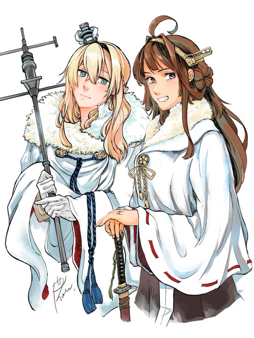 「kongou (kancolle) warspite (kancolle)」Fan Art(Latest)