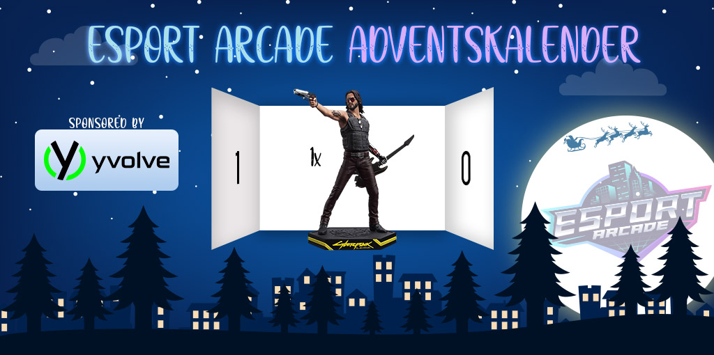 EsportArcadeDE's tweet photo. Wir öffnen das 10. Türchen unseres #Adventskalenders. Wer Lust auf eine Johnny Silverhand Figur aus #Cyberpunk2077 hat, ist bei uns genau richtig. Seid ab 20:00 Uhr im #Stream bei Keeral dabei, um am #Giveaway teilzunehmen. Mit freundlicher Unterstützung von @yvolve_de 😍 #Games https://t.co/ujLugaShEU