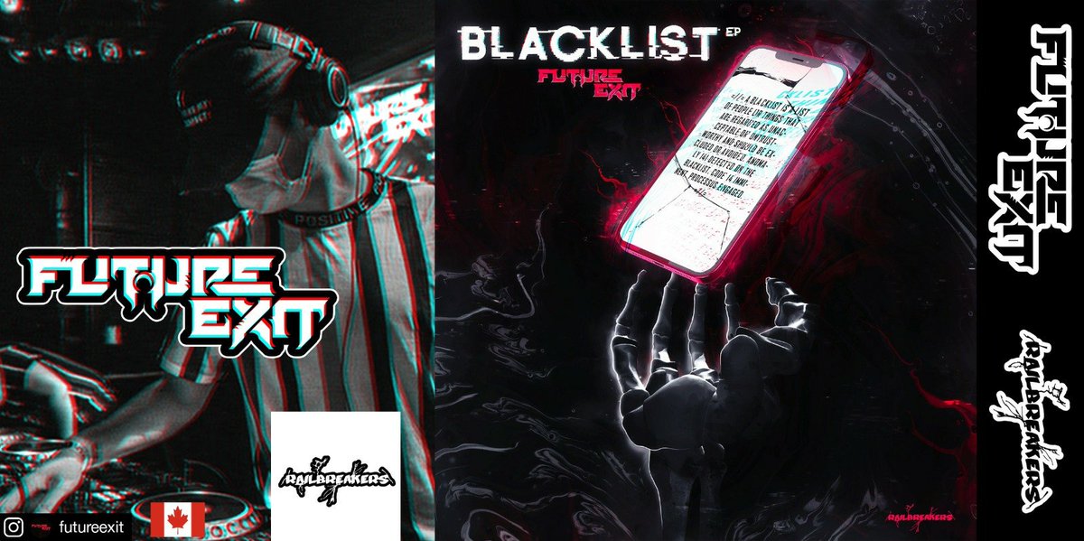 DubstepAdvisor's tweet photo. FUTURE EXIT @futureexitCAN
🎶 Blacklist [EP] (2020) 
💽 @railbreakers

#dubstep #riddim #banger #heavy #bass #railbreakers #track #tunes #usa #producer #blacklist #futureexit https://t.co/hZGIBnR6Jo