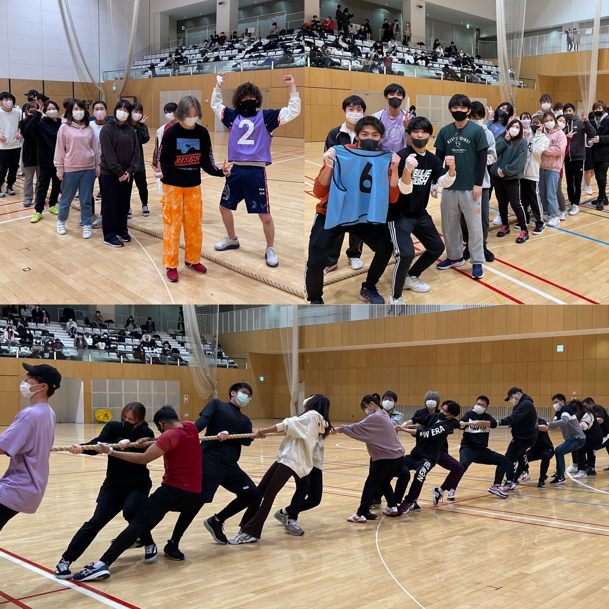 tsb_flower's tweet photo. 今日は錦糸町の体育館で、きっちりコロナ対策をしつつのスポーツ大会を開催しました👟ABCDチームに別れ、部活動リレー・借人競走・ビニール手袋綱引き・リレーと大盛り上がり💪
優勝はA・Cチーム🏆みなさん、お疲れ様でした！
#東京スクールオブビジネス 
#フラワービジネス学科
#スポーツ大会 https://t.co/7bg3f00GG2