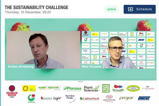 berrycongress's tweet photo. Making berries more sustainable: Nowadays we have 52 week supply in blueberries and don’t have to use as much airfreight as in the past – which has much lower impact on the environment," says Andres Armstrong of the CBC at #BerryCongress #GBC2020 https://t.co/MotaCY9acU