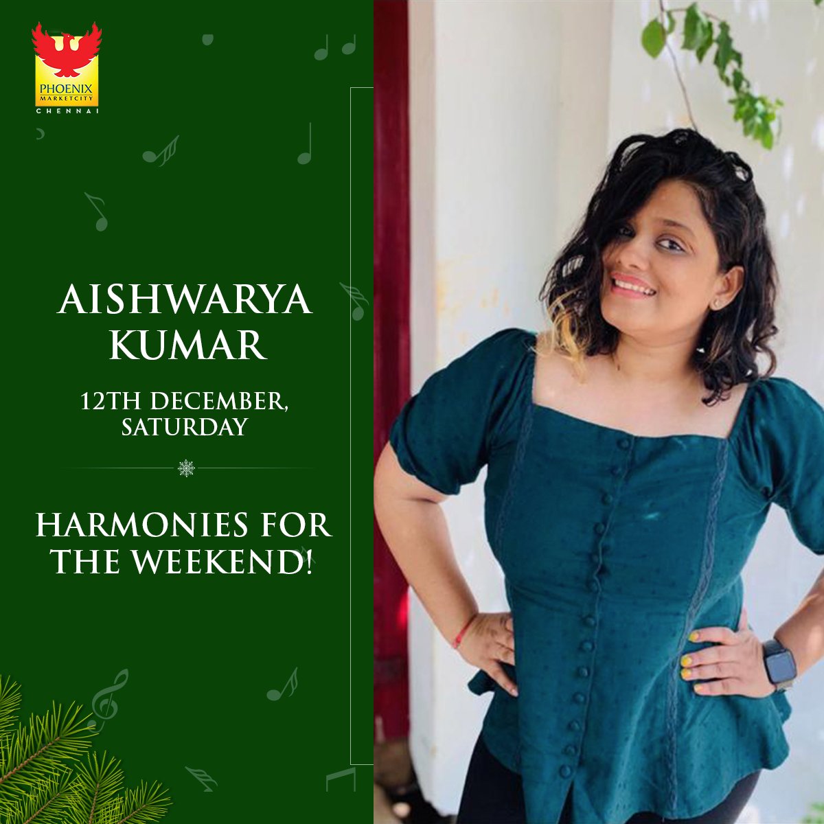 pmcchennai's tweet image. For all you music lovers out there, visit Phoenix MarketCity, Chennai this weekend to catch versatile artists sing the melodies of the season, that are sure to add a dash of zest to your shopping sprees! Come and experience music, fashion, and food this #ChristmasAtPhoenix!