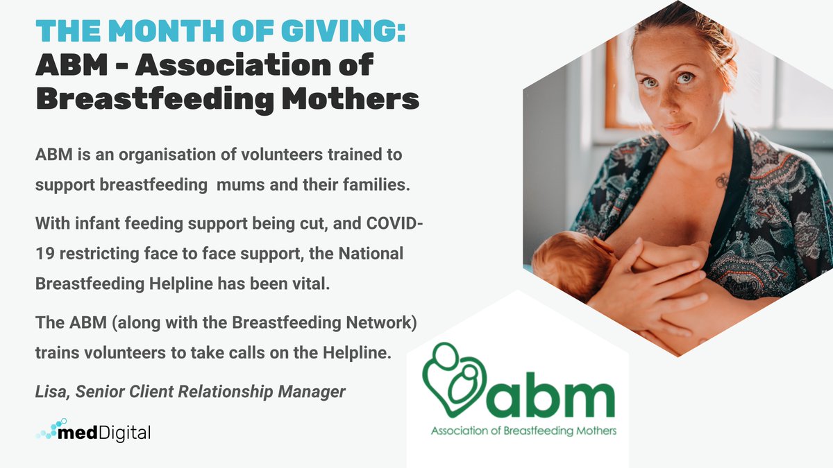 medCrowd's tweet photo. Next up in our #MonthOfGiving series, we would like to introduce @AssocBfMothers, a charity dedicated to supporting #breastfeeding mums and nurturing #families.

Learn more about how you can support #ABM via the link below. 👇

https://t.co/h4SvKHCaf9

#GiveBack2020 #charity https://t.co/i4Hmf9UFqw