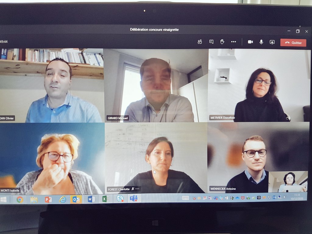 Délibération sur le concours vinaigrette des équipes @Elior_France IDF long séjour ! Nos chef(fe)s ont fait preuve de créativité dans les #ingrédients choisis et les #dressages. Bravo ! Le confinement n'arrête pas l'innovation et le plaisir de créer de nouvelles #recettes.