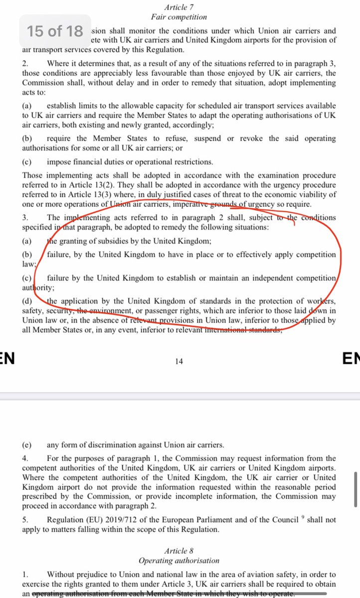 NB obligation for a state aid regulator. Between the Northern Ireland protocol, and this, you can see a route to Johnson getting more or less the same strictness of subsidy control as May’s deal would have produced, for much less market access. Same bath water, smaller baby...