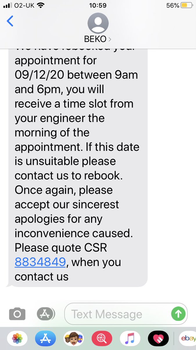 Good morning @BekoUK - I’m trying to contact you - but your phone lines are not being answered. The engineer which you cancelled & re-arranged for yesterday, didn’t contact me, can you please advise..