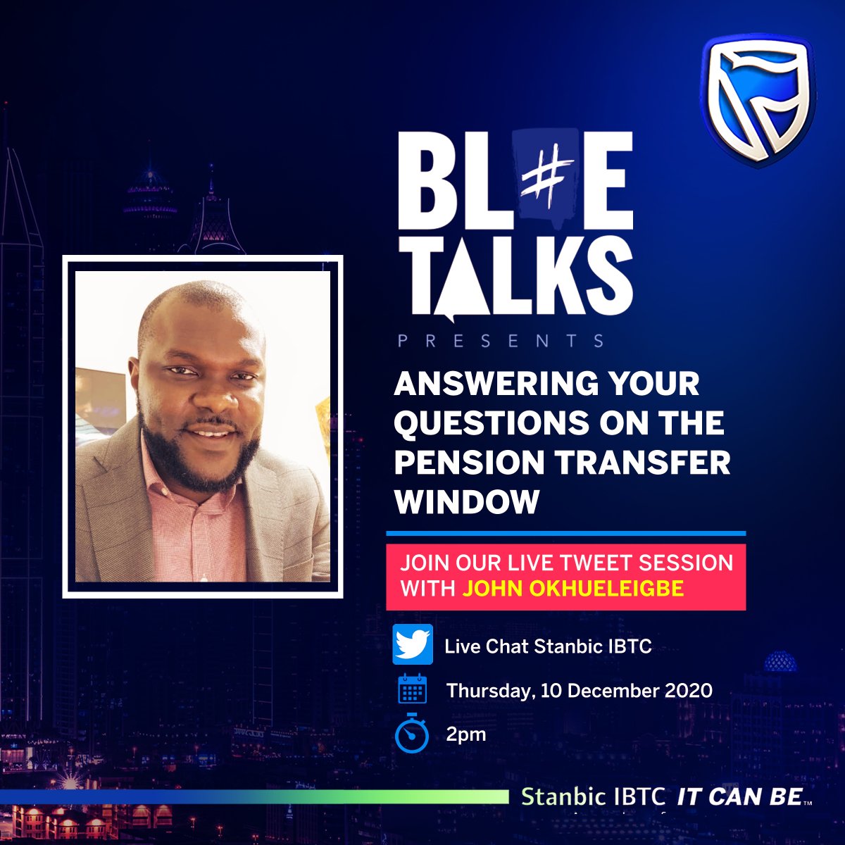 StanbicIBTC's tweet photo. How does the transfer window benefit me and what is it all about? Get answers to these questions and more when you join our #BlueTalks Twitter chat today with John Okhueleigbe by 2pm. https://t.co/RIAtsrjrNM