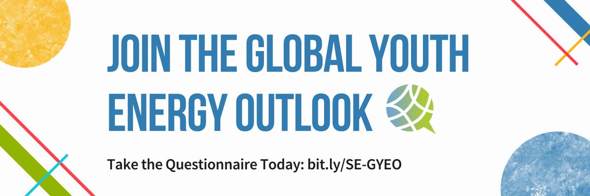 REN21's tweet photo. 🚨 The #SEOutlook Questionnaire is out! 🚨

Young people, do you have ideas to improve #energy policy in your region? This is your chance! 💡

Complete it today and get automatically entered in a draw to win a range of great prizes ⚡👉 https://t.co/H752uBoSqZ @studentenergy https://t.co/SefqtECqG8