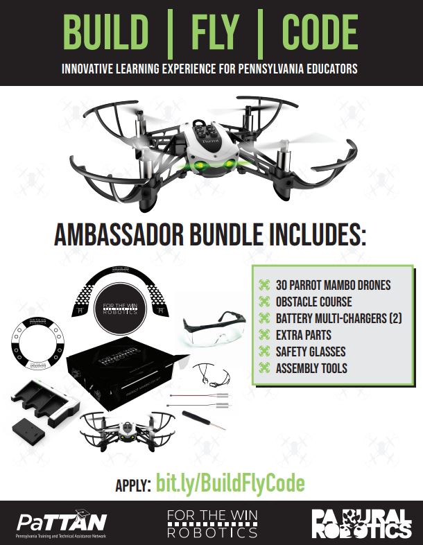 Let's go! 

Thank you <a href="/FTWRobotics/">For The Win Robotics</a> <a href="/pattanupdates/">PaTTAN</a> <a href="/PADeptofEd/">PA Department of Education</a> @somegoodideas &amp; your entire team for bringing this opportunity to PA teachers &amp; students when they need it the most! #STEMinPA #CSinPA #STEM #STEMeducation #Robotics #Drones #Coding #Career

bit.ly/BuildFlyCode