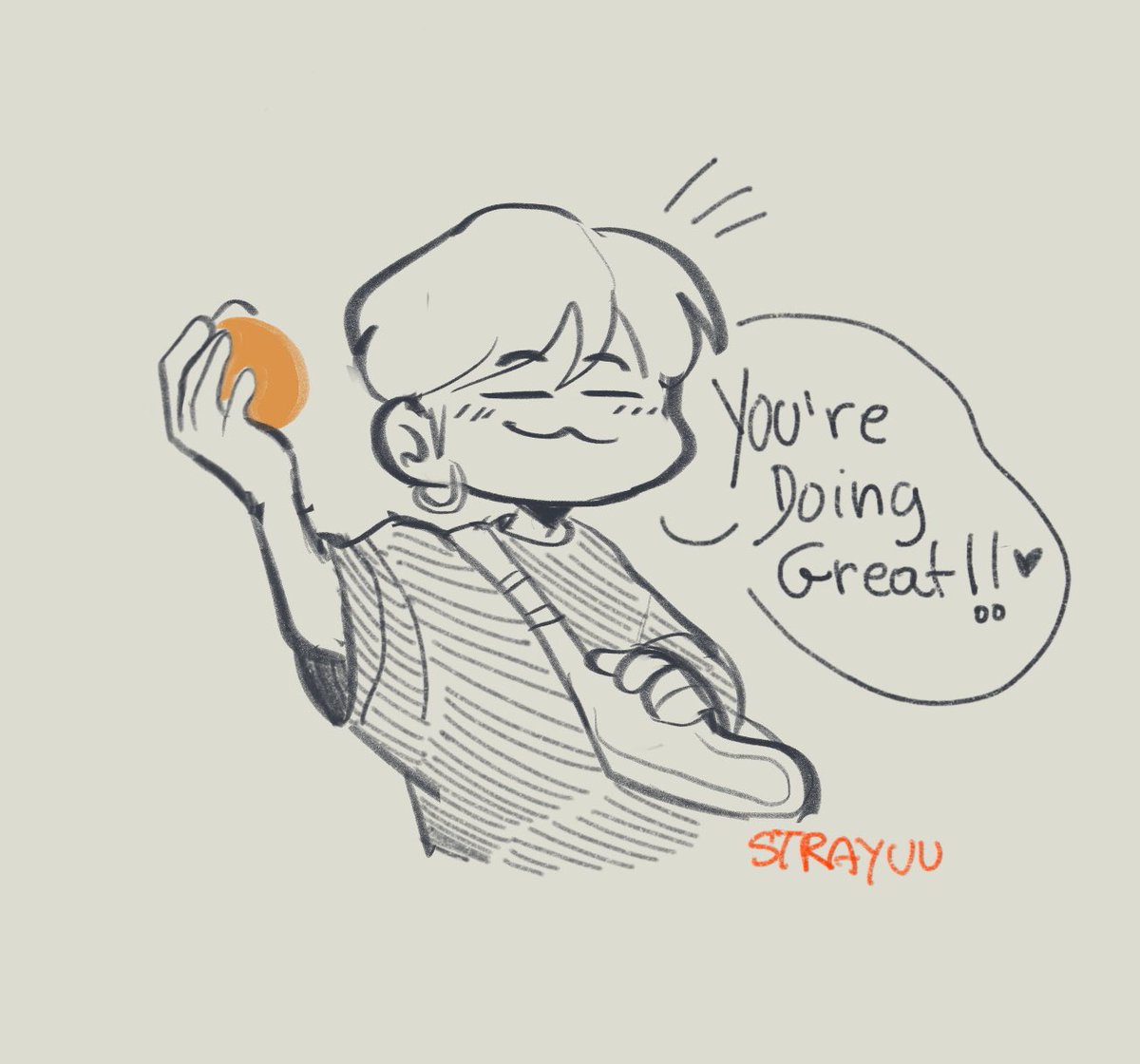 reposting Yoongi giving u his tangerine cuz u did well today <3 