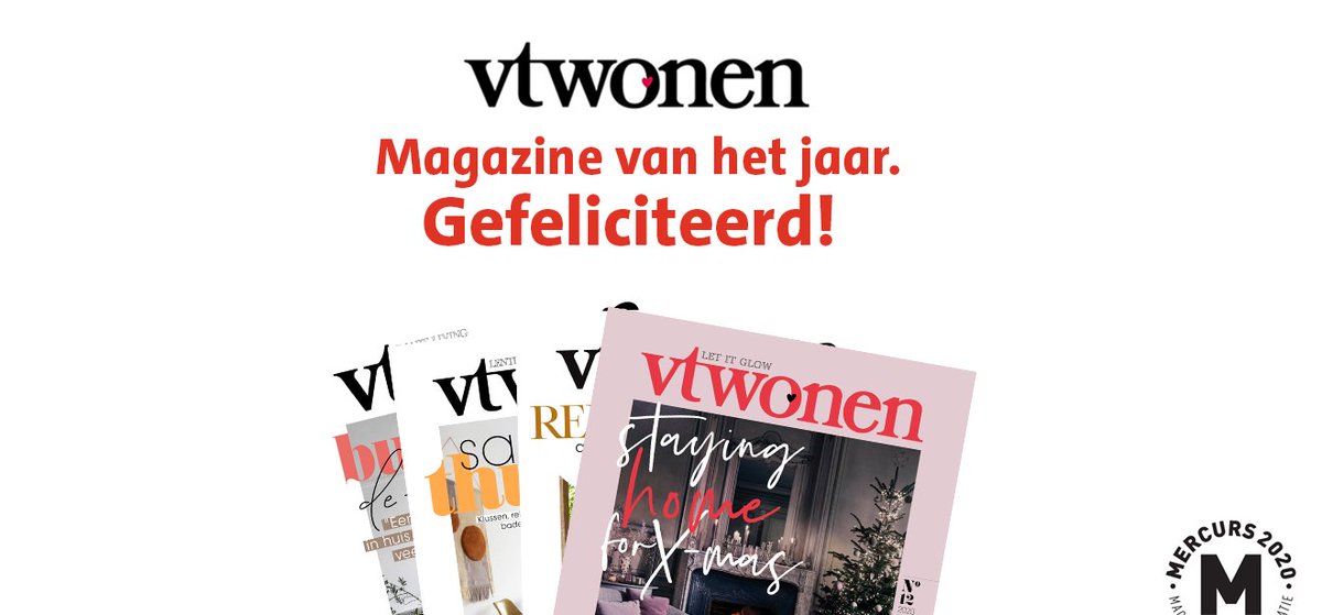 Vandaag was de virtuele editie van de Mercurs. vtwonen is magazine van het jaar 2020. Proost! Ook voor de winnaars uit de overige categorieën: gefeliciteerd! 🍾 #mercurs2020 #vtwonen #mercurs