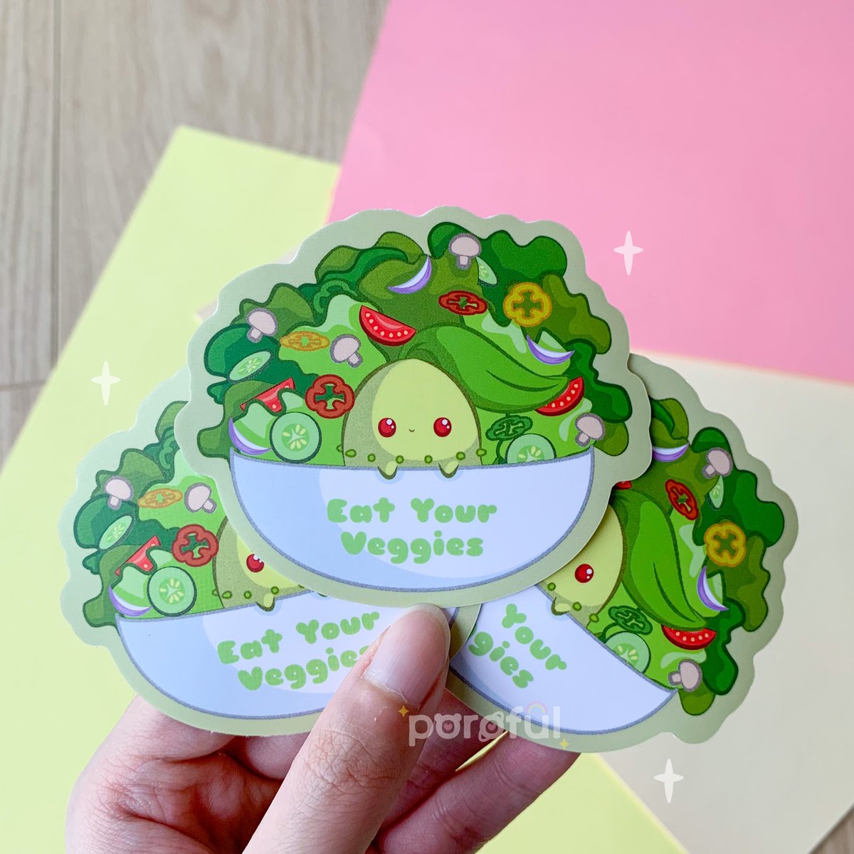 chikorota here to remind you to eat your veggies...except bean sprouts bc those stuff are gross 🤭 #KawaiiStickers