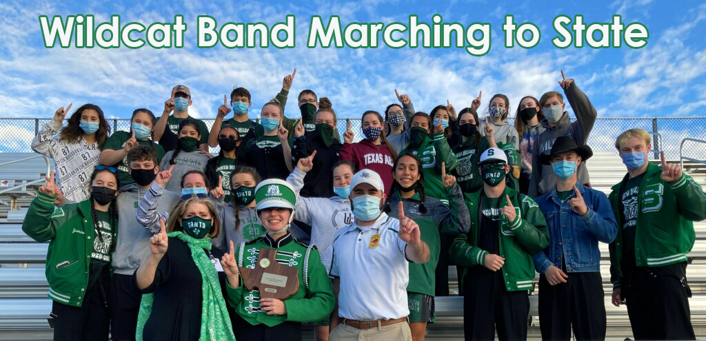 The SHS Band will march at UIL State Competition Monday, Dec 14 at 12:15 pm in San Antonio. Advanced tickets are available online at Ticketmaster.com or by phone at 800-745-3000 for a$20+ fees. For site details &amp; livestreaming info, please visit santoisd.net