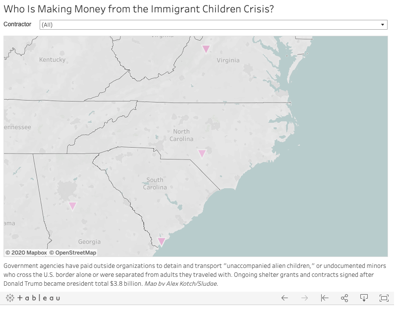 The day before before the July 4 holiday in 2019,  @TravisFain and I noticed a solitary NC company in this  @sludge database of businesses that received grants to set up shelters through the Unaccompanied Alien Children Program.  https://readsludge.com/2019/07/03/these-nonprofits-and-businesses-are-making-millions-from-detaining-immigrant-children/