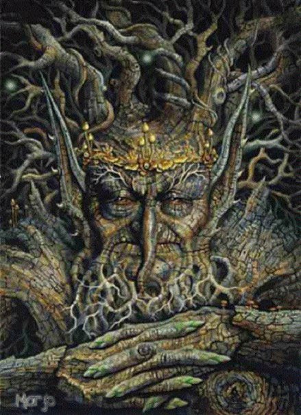 .. in its victims.LeshyA leshy is a woodland spirit from Slavic legends which protects animals and forests. It is a tall creature which can change its size, has hair and a beard made out of living grass and vines, and it has a tail, hooves, and horns. It’s skin is pale and..