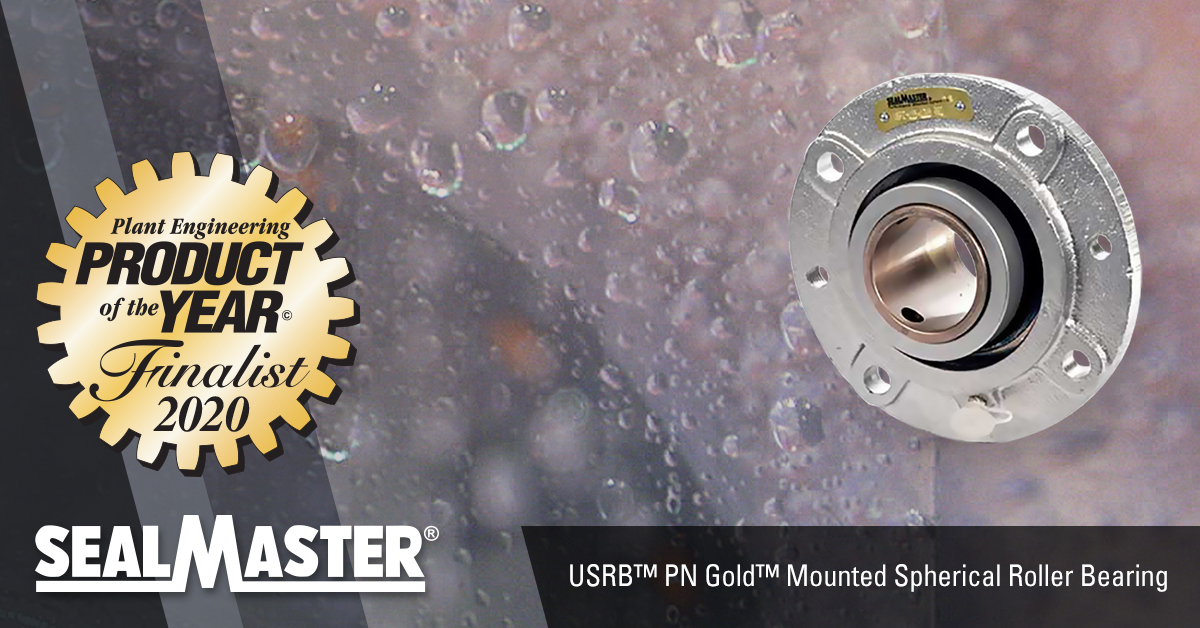 The Sealmaster® USRB™ PN Gold™ Mounted Spherical Roller Bearing is a finalist for Plant Engineering’s PRODUCT OF THE YEAR! 
Qualified subscribers can vote for our bearings at plantengineering.com/NP4E
To learn more about USRB PN Gold bearings, visit rgl.bz/yyk