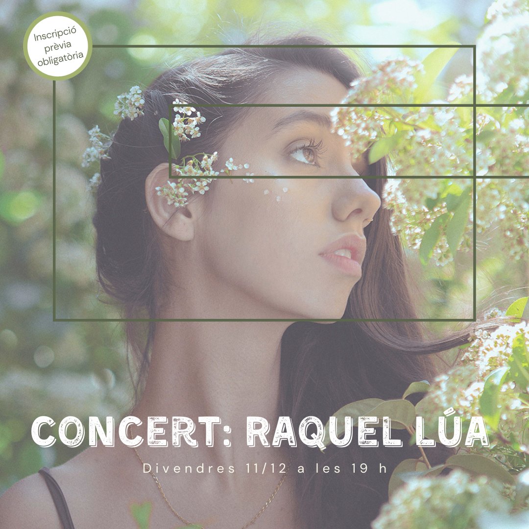 Masia Can Verdaguer (@canverdaguer) on Twitter photo 💜T'agraden les veus melismàtiques i virtuoses?
No et perdis el🎙️concert de la <a href="/raquel_lua_/">Raquel Lúa</a>, una cantant amb una veu impressionant 🤩 i unes📝lletres poètiques carregades de literatura!
⚠️És necessari inscriure's prèviament aquí👇
🔗bit.ly/ConcertRaquel 💜T'agraden les veus melismàtiques i virtuoses?
No et perdis el🎙️concert de la <a href="/raquel_lua_/">Raquel Lúa</a>, una cantant amb una veu impressionant 🤩 i unes📝lletres poètiques carregades de literatura!
⚠️És necessari inscriure's prèviament aquí👇
🔗bit.ly/ConcertRaquel