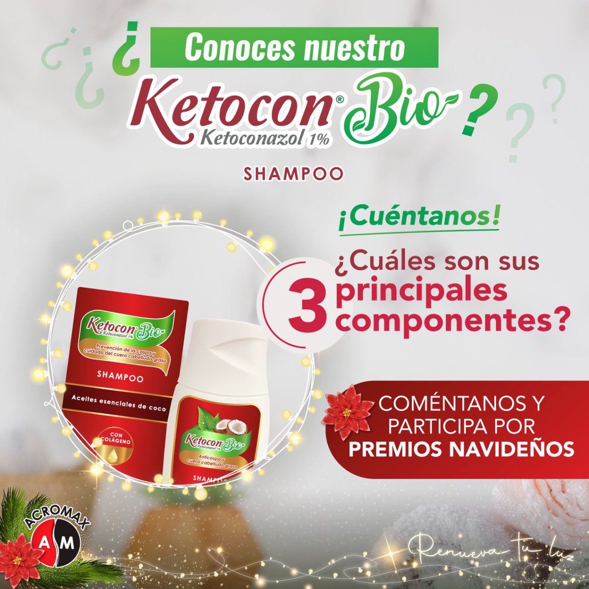 AcromaxEcuador's tweet photo. 📣SORTEO NAVIDEÑO📣
¿Cómo participar? 🥳
📌Coméntanos tu respuesta en los comentarios.
📌Usa uno de estos Hashtag #Ketocon o #ketoconbio
¡Y listo! 🎉
*Los ganadores serán seleccionados por sorteo el día Domingo 13 de Diciembre.
#SuSaludNosMueve #salud #Concurso #Ketocon #Bio https://t.co/s8sHb4ymny