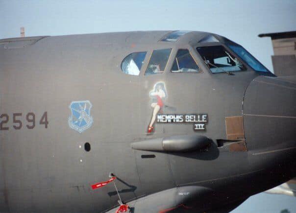 code_1_mx's tweet photo. Who loves nose art? #tbt We do and if you have some pix please share! #notpoliticalcorrect #dontcare 💣💥

📸 not disclosed

#b52 #usaf #usmc #militaryaviation #notpc #usnavy #usarmy #bomber #aircraftmaintenance #crewcheif #hydraulics #bombsaway https://t.co/SpVvqTXQAK