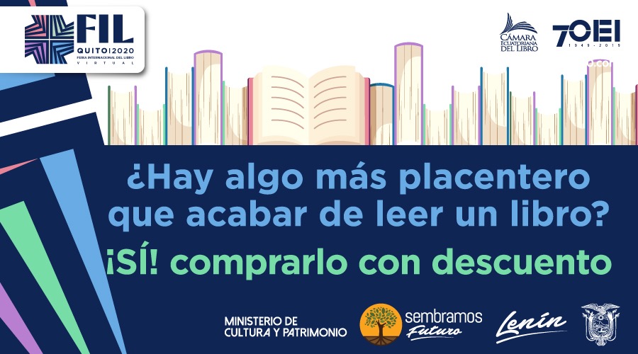 FILQuito's tweet photo. En esta edición de la  #FILQuito2020 recordamos el fabuloso sentimiento de acabar un libro y les traemos descuentos para que tengan más historias que contar. 😄
 
🗓️ 10 |12 | 20
 
Regístrate 👉  https://t.co/HrqcyvZzeW y accede para obtener beneficios. https://t.co/xQiJ0t5RKW