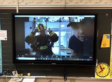 MarsAreaSD's tweet photo. 🚒👨‍🚒 Awesome! Mrs. Morello’s 3rd-graders recently had a Zoom meeting with Firefighter Mike, a full-time firefighter from the Worcester Fire Station in Massachusetts. They learned about fire safety and the responsibilities of a professional firefighter. @WorcesterFD #marsarea https://t.co/kRMgEPeu5T