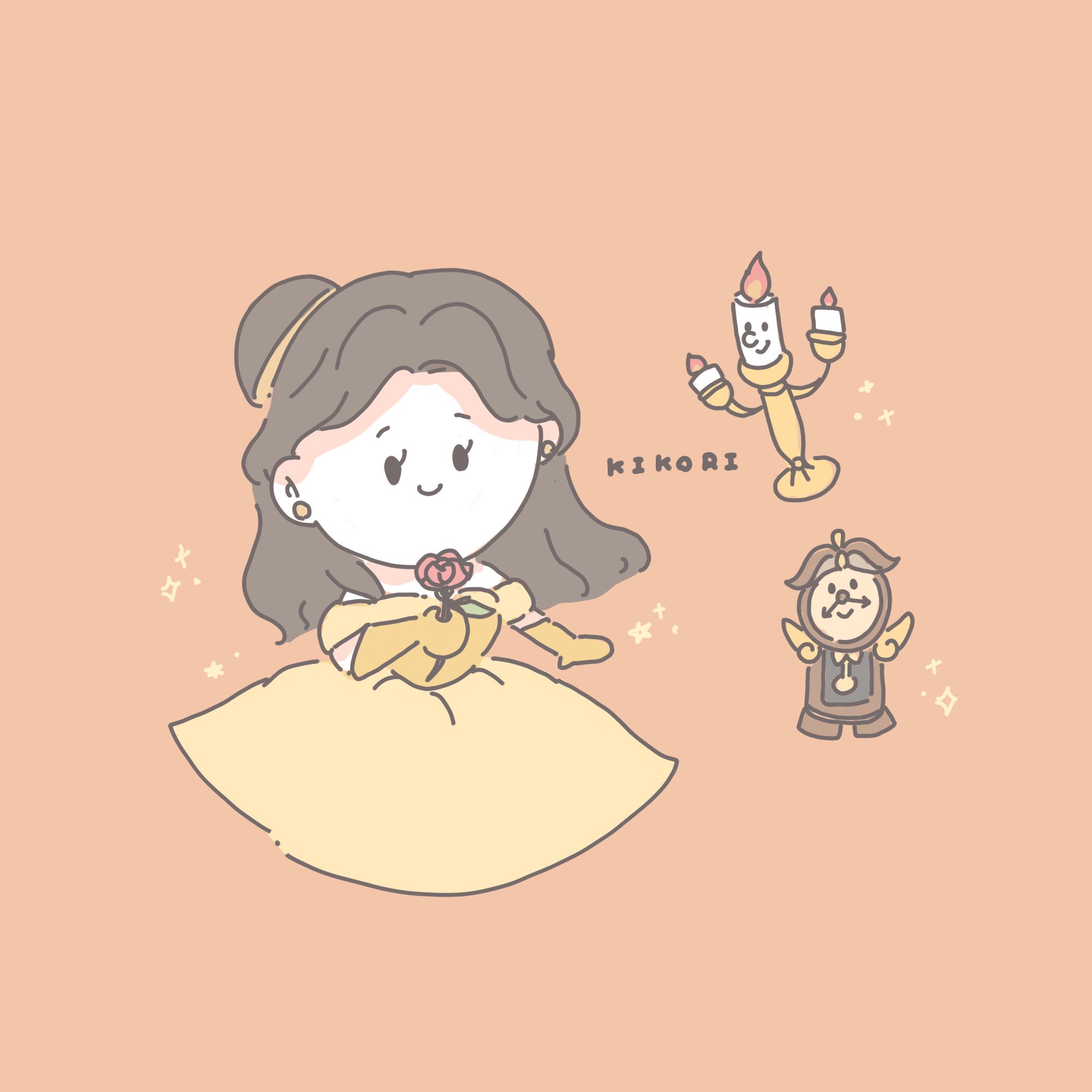 きこり 美女と野獣ベル イラスト ゆるいイラスト T Co Avhx5cmztb Twitter