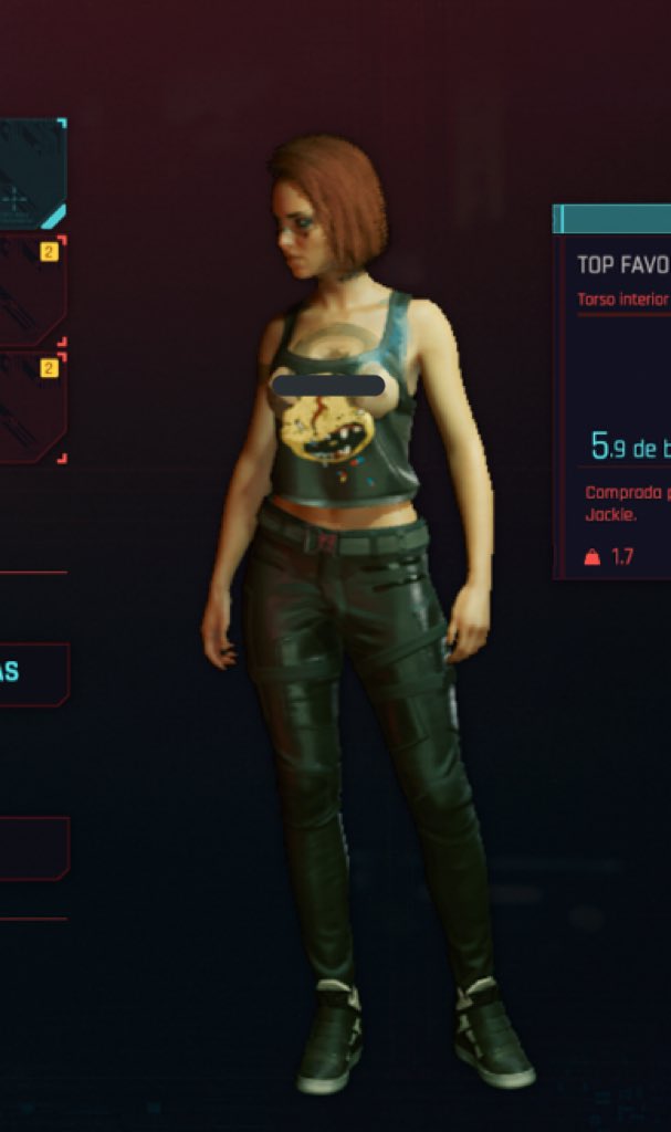 MereLachaise's tweet photo. aparentemente mi top no puede soportar la tremenda dimensión de mis pechos jaja
#Cyberpunk2077 #NightCity 
@CDPROJEKTRED https://t.co/TOyX1dWaBD