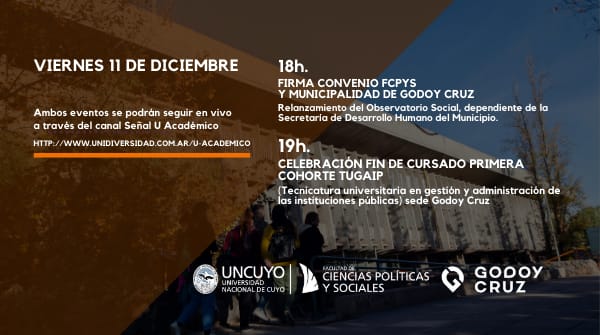 FlorSantonii's tweet photo. Este viernes 11 de diciembre a las 18hs. estaremos con @TadeoGZ y @ClaudiaDecana firmando el convenio del #ObservatorioSocial y acompañando la finalización del cursado de la 1er. cohorte de la #TUGAIP. Seguila en vivo por @senalutv. Más info en https://t.co/LNS1PBE6Vj https://t.co/LXxTv5MwHF
