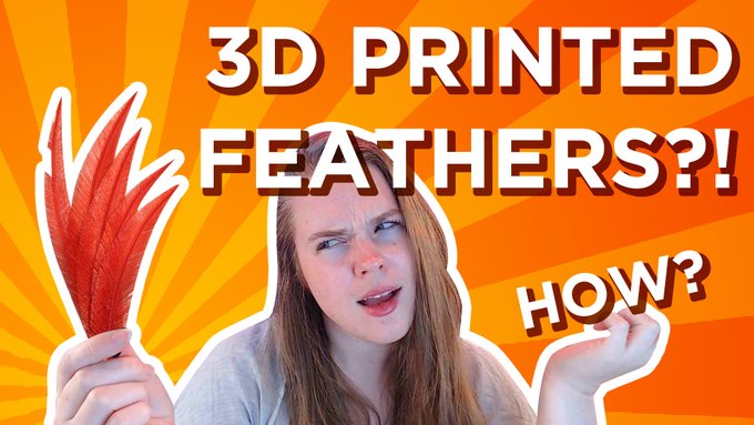 I did it! A new project video is up!! 🤩

Showing you how to #3Dprint realistic feathers!! 😁 

Complete