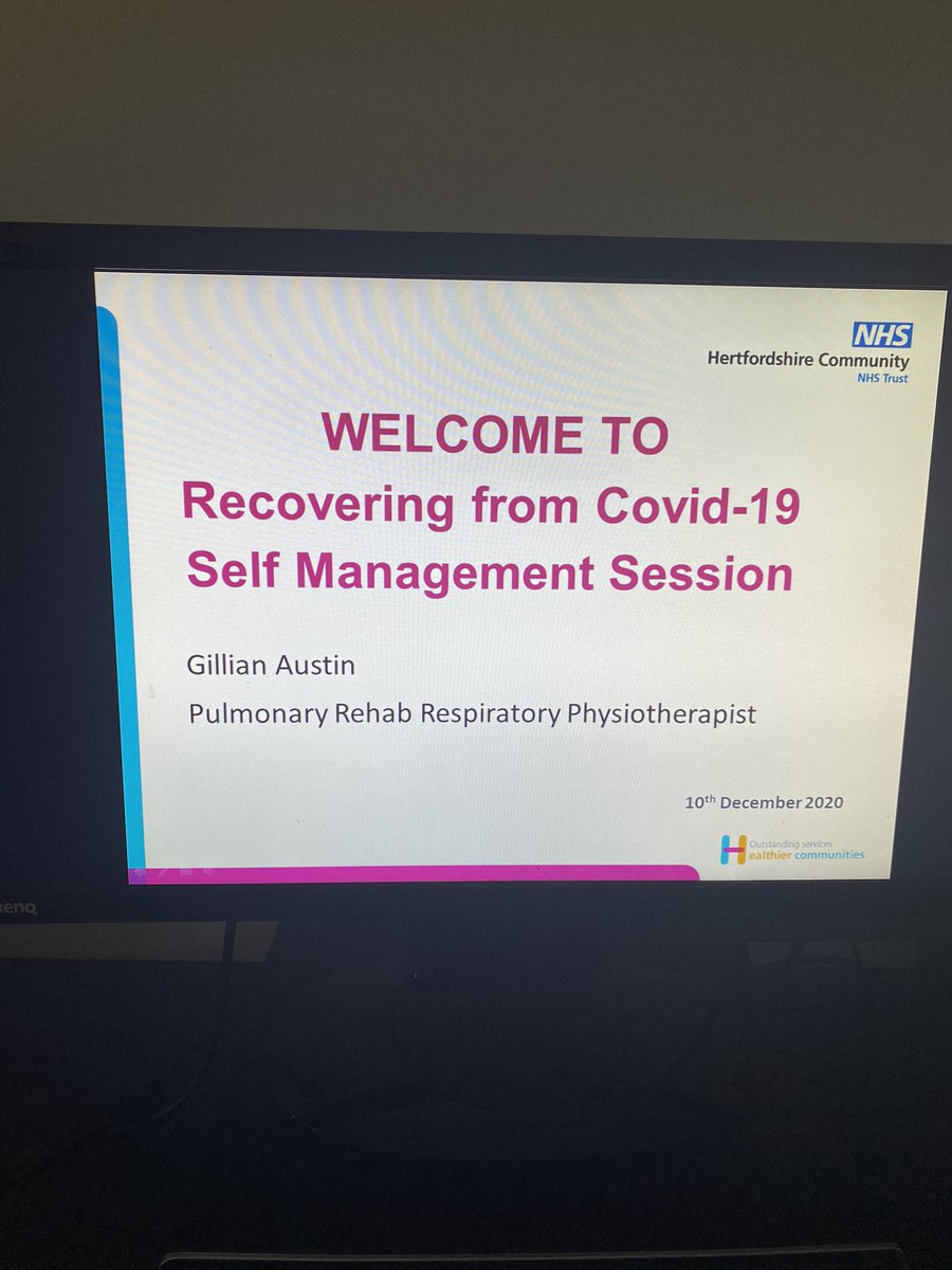 Gillian MacDonald 🏴 (@gillianaustin) on Twitter photo Can’t work out if I’m nervous or just excited to deliver our first online session for pts recovering from Covid-19! We have 21 pts booked in to hear how to manage SOB, cough, fatigue and anxiety. <a href="/izzyhackney/">Isobel</a> <a href="/HCTpulmrehab/">@pulmonaryrehabHCT</a> <a href="/HCTNHS/">Hertfordshire Community NHS Trust</a> Can’t work out if I’m nervous or just excited to deliver our first online session for pts recovering from Covid-19! We have 21 pts booked in to hear how to manage SOB, cough, fatigue and anxiety. <a href="/izzyhackney/">Isobel</a> <a href="/HCTpulmrehab/">@pulmonaryrehabHCT</a> <a href="/HCTNHS/">Hertfordshire Community NHS Trust</a>