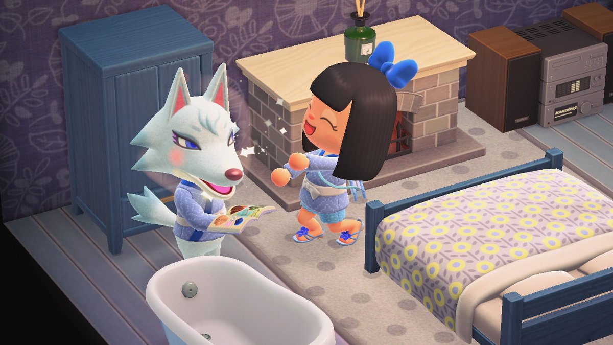 boobitsky's tweet photo. Got matching sea hanten tops with Hans &amp; Whitney :)
#acnhhans #acnhwhitney #acnhvillagers #AnimalCrossing #ACNH #NintendoSwitch https://t.co/F0zc6aAqxY