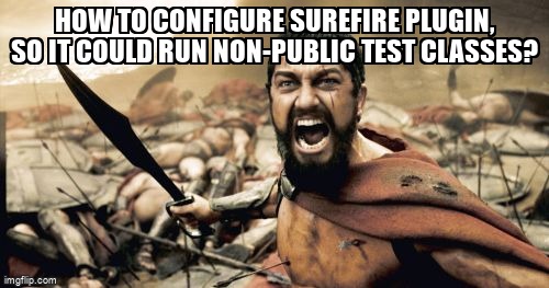 overflow_meme's tweet image. How to configure surefire plugin, so it could run non-public test classes? stackoverflow.com/questions/6521… #java #java9 #javamodule #mavensurefireplugin #maven