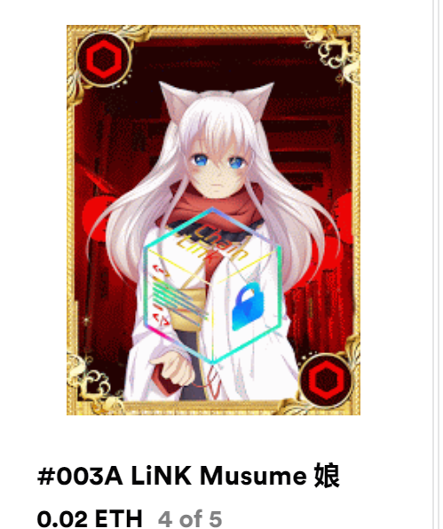 memez888's tweet photo. #003A LiNK Musume 娘 SOLD!㊗️🎉✨
Please take care of her!
https://t.co/8D1FJtVSi1
®®®®®®®®®®®®®®®
#cryptoart #digitalart #Collectible #rari #rarible #opensea #Ethereum #musume #art #nft #NFTs #anime #artwork #meme #memes #waifu https://t.co/UeseiaJYTC