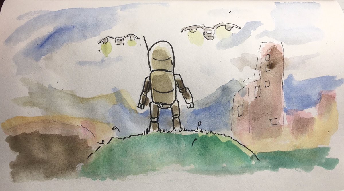 ShaneDreadfully's tweet photo. 356/366 
I’m down to ten days left and what a year it’s been. 
#366daysofart #1yearchallenge #drawing #drawingoftheday #watercolor #storytelling #sketchbook #10daysleft #art #artistsoninstagram #artoftheday https://t.co/hyFZkv0nOg