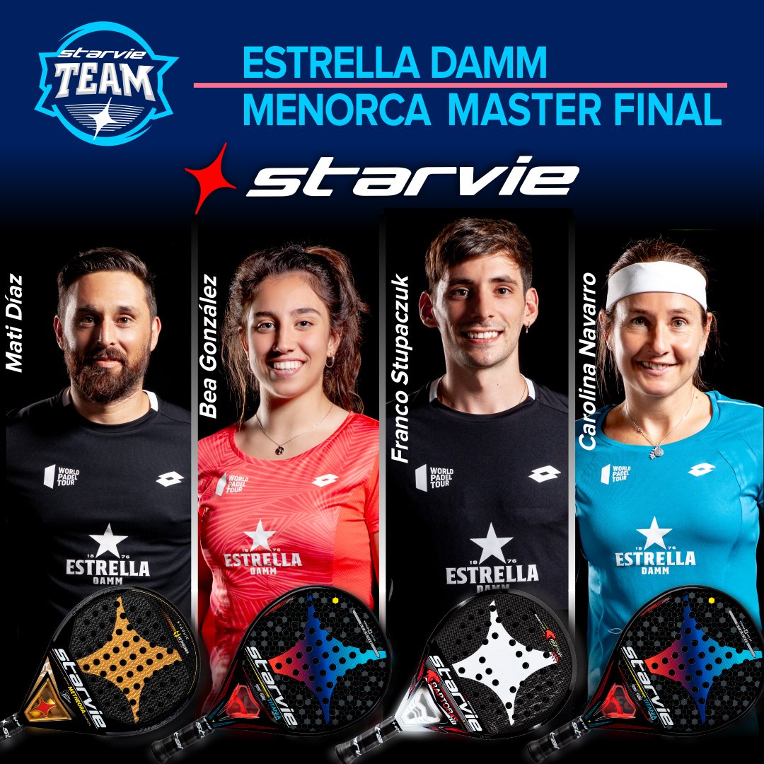 starviepadel's tweet photo. ¡ El #TeamStarVieEstrella⭐ está listo para la gran prueba del año, #WPTMasterFinal🏟! 🤩
Mucha suerte a todos!🙌🏻🙌🏻
#StarVie2021 #Getpower #Getcontrol #Getattack https://t.co/MNJmvRG3yE