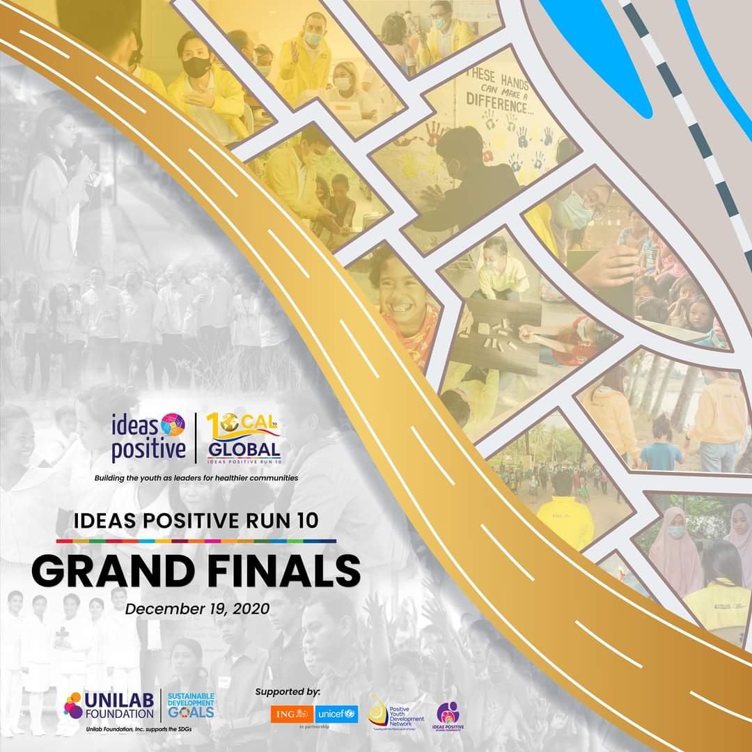 ideaspositive's tweet photo. Let's celebrate the milestones of our ten national finalist teams in the past year and join us in the next few days as we tread the road to the Grand Finals on December 19, 2020! Mark your calendars now!
Stay tuned as we unveil more details!
#IdeasPositiveRun10 https://t.co/rgRIgESCM6