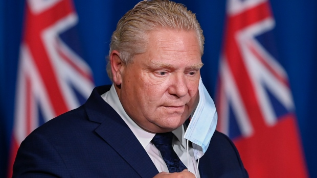 CP24's tweet photo. Ford will no longer hold daily briefings on COVID-19 https://t.co/yx8faA4hfl https://t.co/6rVBD6sckv