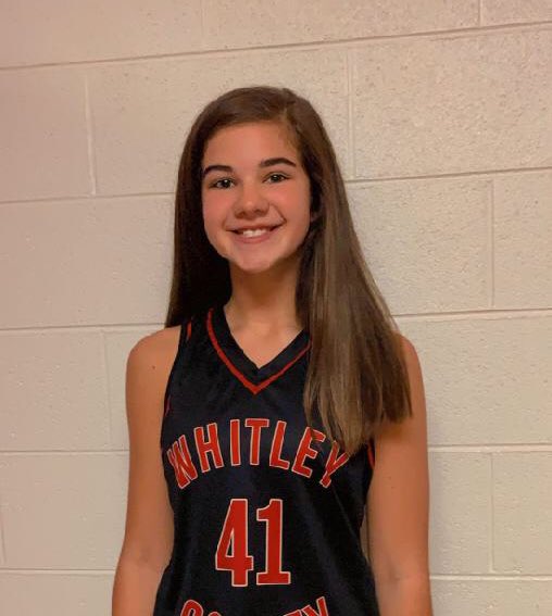 🖤❤️Let’s Meet the Lady Colonels❤️🖤

•7th Grade•
🏀#41 Jonna Rice🏀
This is the first year Jonna has been a Lady Colonel! Jonna is the setter for the WCMS volleyball team. She loves being a Lady Colonel because she gets to play the sport she loves with the ones she loves!